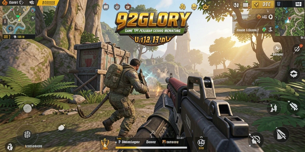 Gameplay mendebarkan dalam <strong>92GLORY</strong> dengan aksi TPS yang intens.