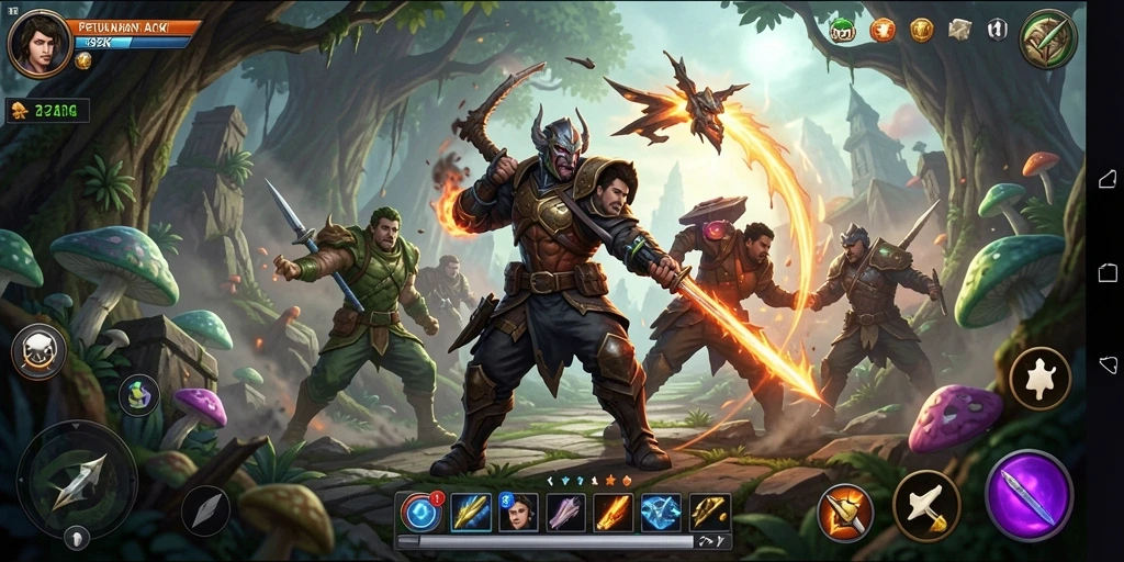 Gameplay ARPG 99ZK yang penuh aksi dan petualangan.