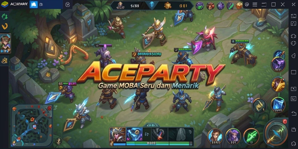 Tampilkan aksi seru dari gameplay ACEPARTY yang menarik.