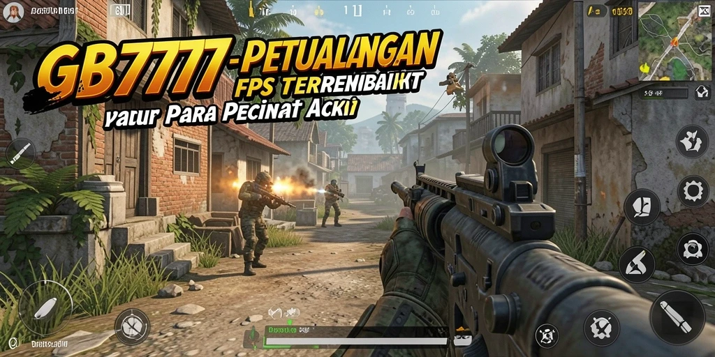 Tampilan aksi mendebarkan dalam gameplay FPS GB777.