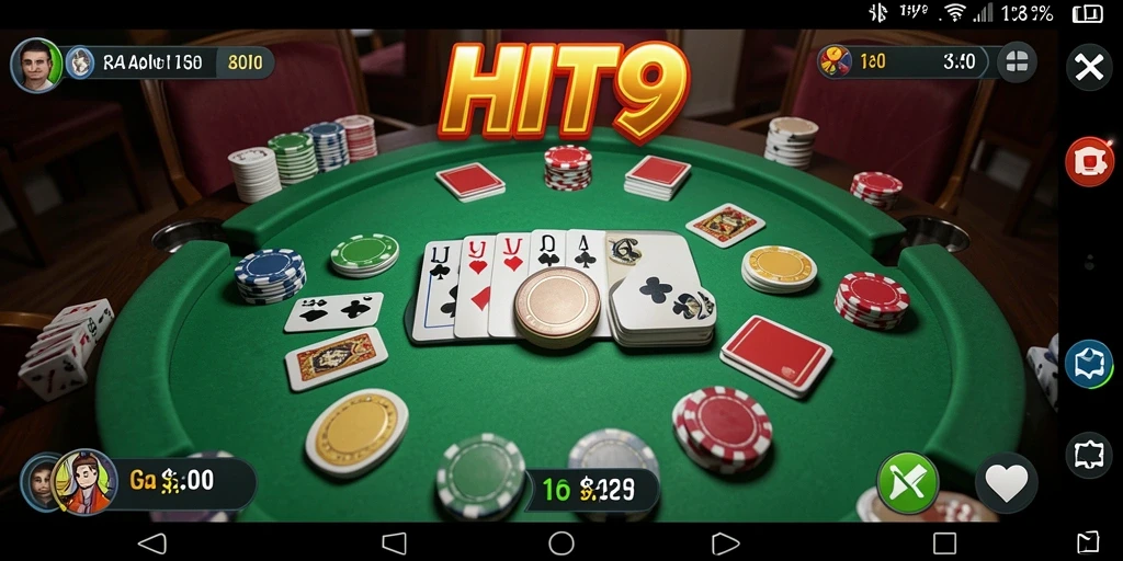 Tampilan gameplay Gaple yang seru dalam HIT9.