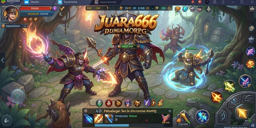 Tangkapan layar menunjukkan aksi seru dalam gameplay JUARA666 di dunia MMORPG.