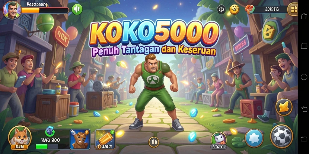 Tampilan gameplay KOKO5000 yang mendebarkan dan penuh aksi.
