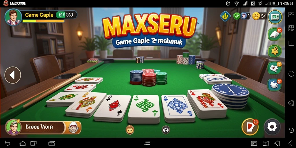 Tampilan gameplay seru MAXSERU dengan momen-momen mendebarkan saat bermain Gaple.