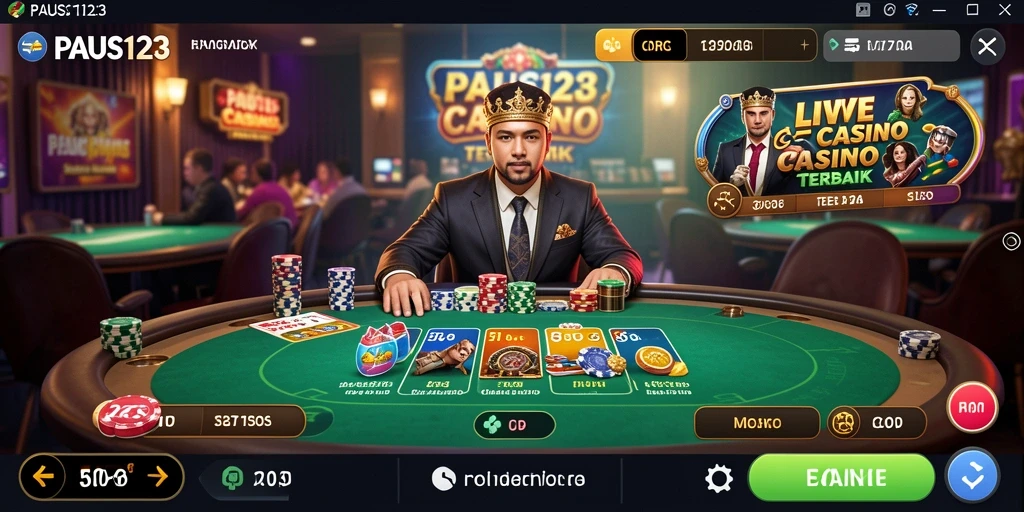 Tampilan gameplay Live Casino yang menegangkan dan interaktif di PAUS123.