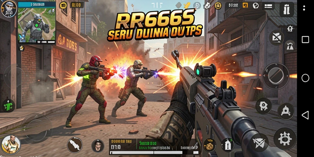 Tampilan gameplay seru dan aksi mendebarkan di RR666.