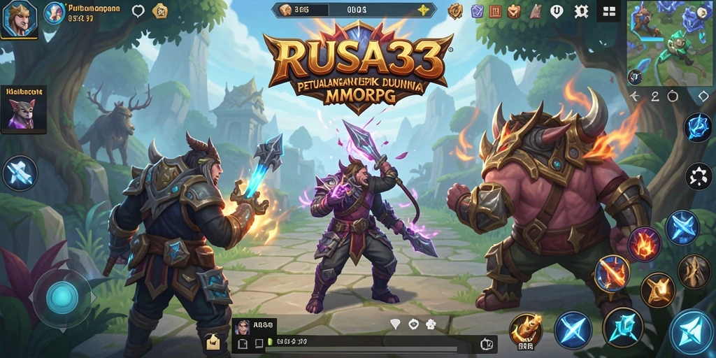 Screenshot RUSA33 menampilkan aksi pertarungan yang mendebarkan dalam dunia MMORPG.