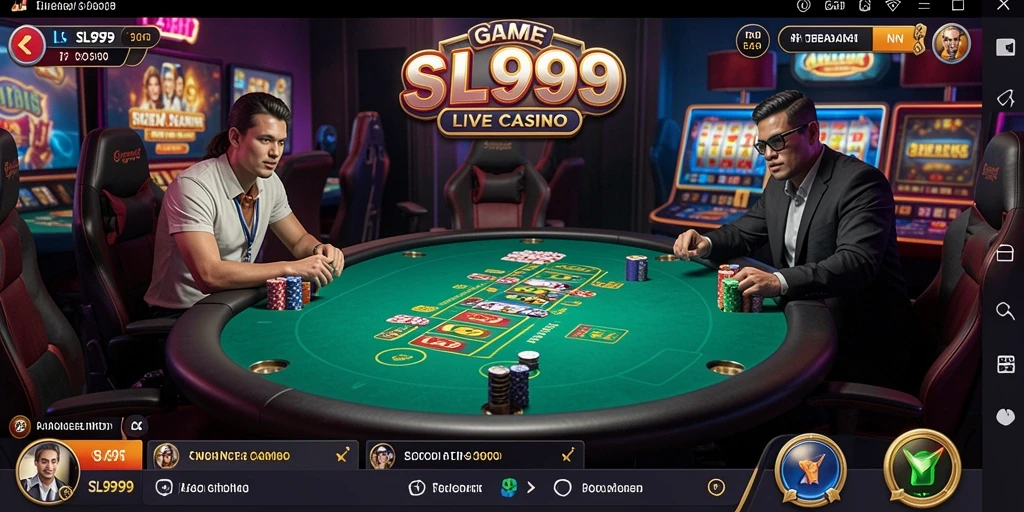 Tampilan gameplay Live Casino SL999 yang menarik dan interaktif.
