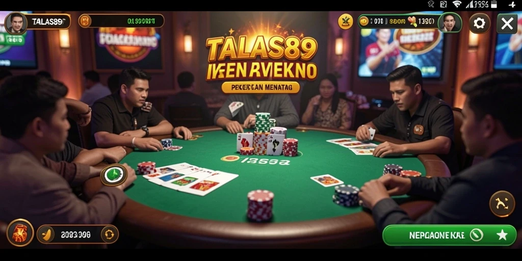 Screenshot menunjukkan pengalaman bermain poker yang intens dan seru.