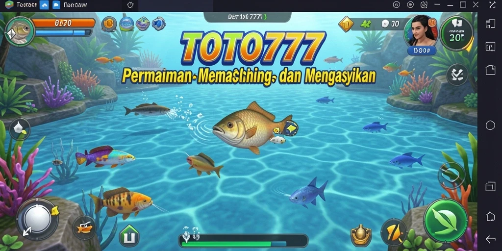 Tampilan gameplay TOTO777 dengan aksi memancing yang dinamis dan grafis menarik.