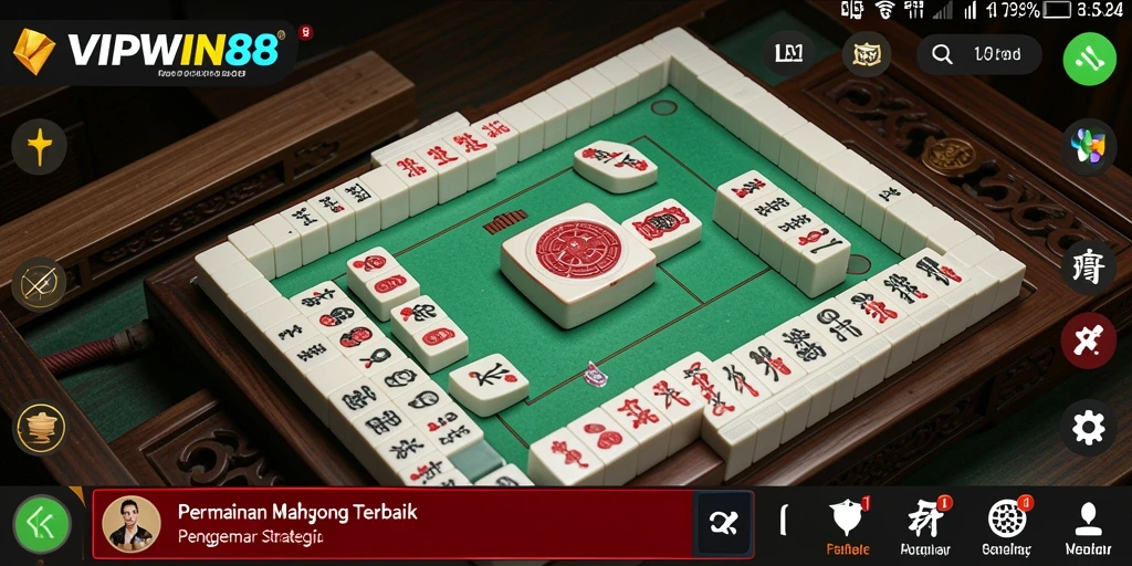 Tampilan gameplay Mahjong yang seru dan interaktif.
