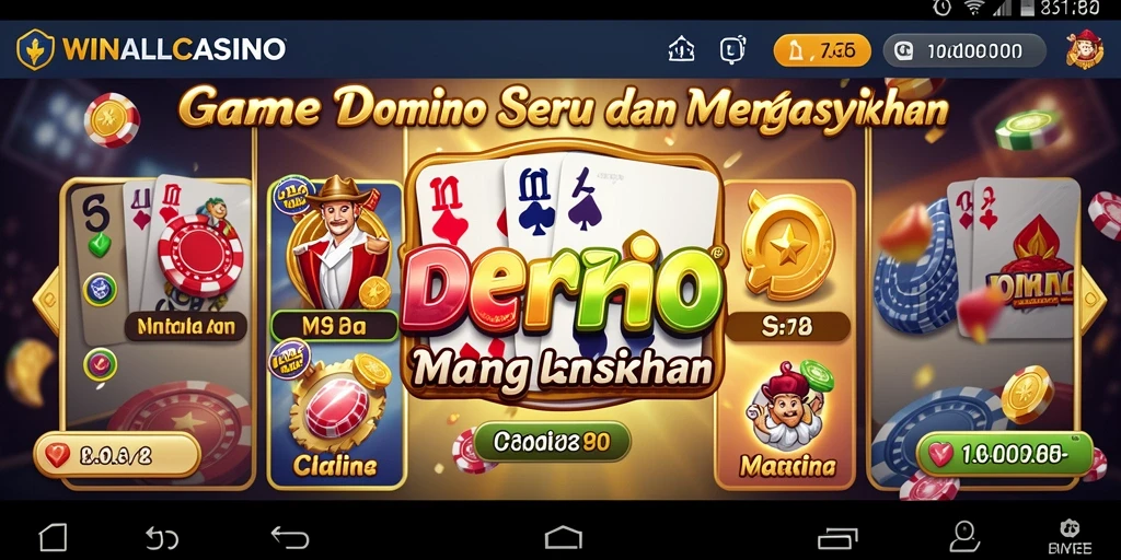 Screenshot gameplay WINALLCASINO yang menunjukkan keseruan bermain Domino.