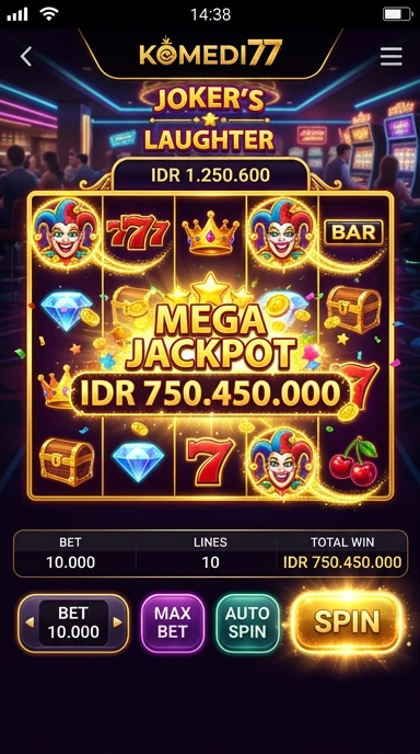 Tampilan antarmuka komedi77 yang user-friendly.